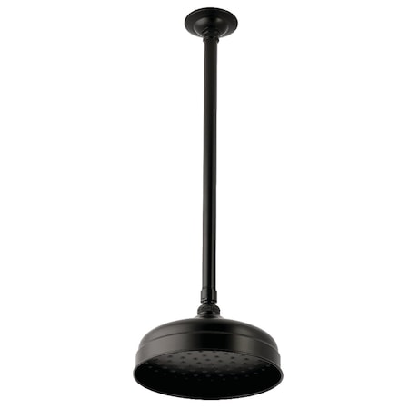 Kingston Brass 8" Round Brass Shower Head with 17" Ceiling Mounted Shower Arm, Oil Rubbed Bronze K124K25