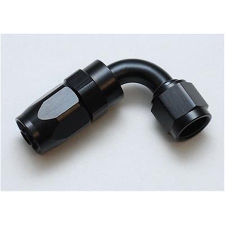 Superjock 21904 90 Degree Hose End Fitting Size -4 An, Black SU347712