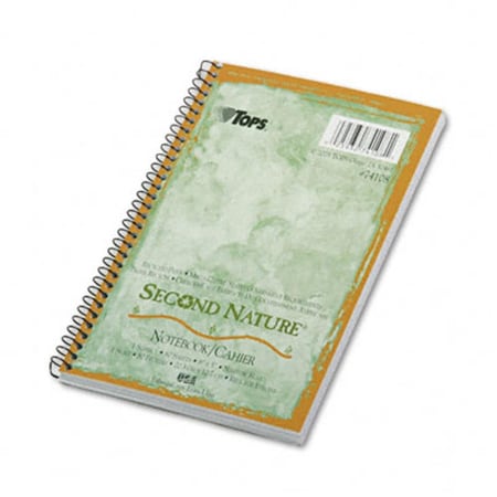Tops Second Nature Subject Wirebound Notebook Narrow Rule 5 x 8 WE 80 Sheets 74108
