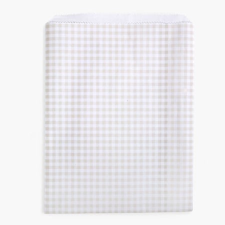 Nashville Wraps Beige Gingham Paper Merchandise Bags, 8.5x11, 500PK MB2BG