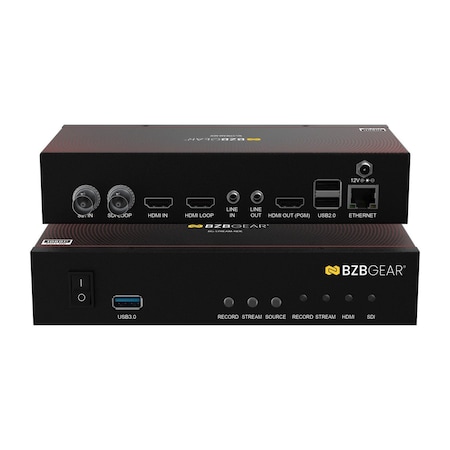 Bzbgear 1 Channel SDI/HDMI Encoder/Decoder/Recorder with Audio/USB 3.0 for Storage plus NDI Support BG-STREAM-NDE