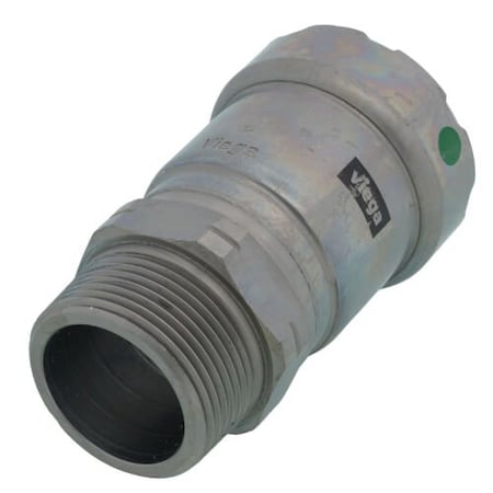 Viega MegaPress adapter P 1.25 MPT 1.25 carbon steel zinc-nickel coating 25115