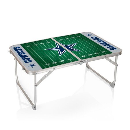 Picnic Time Family Of Brands Dallas Cowboys - Concert Table Mini Portable Table, (Charcoal Wood Grain) 843-00-141-094-2