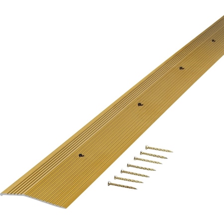 M-D Building Products Building Products 2'' X 36'' Satin Brass Aluminum Carpet Trim with Screw Nails 79244