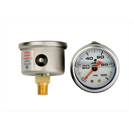 Aero-Motive 15633 0100 Psi Fuel Pressure Gauge A27-15633