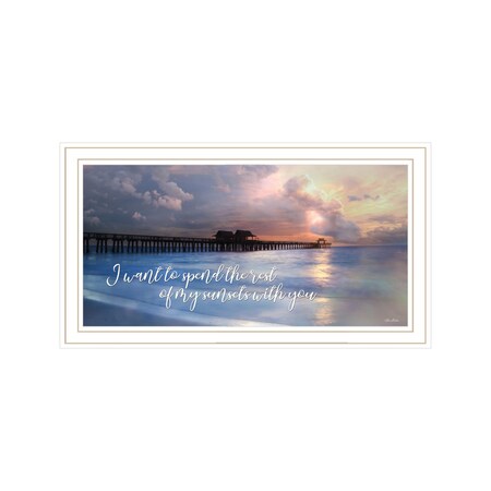 Homeroots Rest of My Sunsets White Framed Print Wall Art 530000