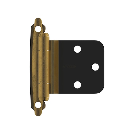 Amerock Variable Overlay Self-Closing, Face Mount Antique Brass Hinge - 1 Pair BPR7630AE