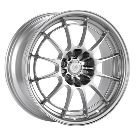 Payasadas NT03 Plus M 18 x 8.5 in. 5 x 114.3 Bolt Pattern 38 mm Offset 72.6 mm Bore G35-350z Silver Wheel PA2178488