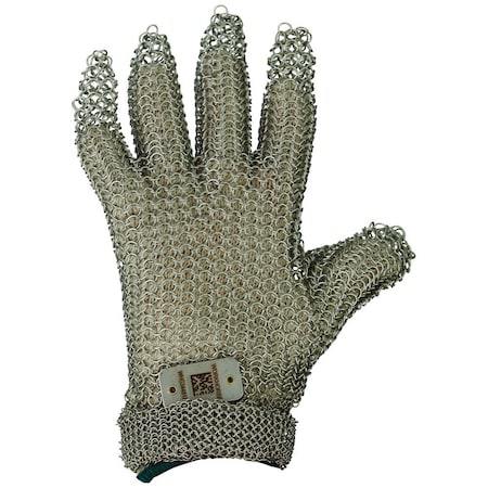 Workhorse Metal Mesh Big Ring Hand Protection Gloves with Spring Cuff E5420916