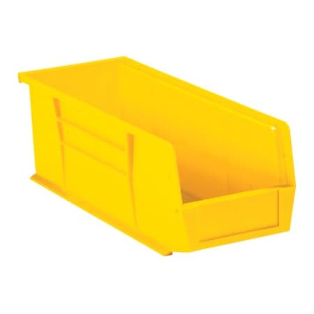 Partners Brand Hang & Stack Storage Bin, Yellow, 6 PK BINP1111Y
