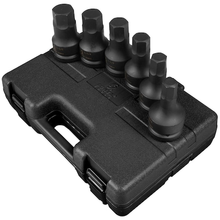 Sunex 1 in Drive Sae 6-Piece Hex Impact Bit Socket Set 5606