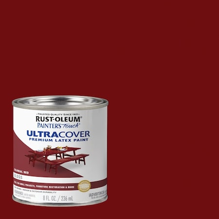 Rust-Oleum Painters Touch 2X Ultra Cover Premium Latex Paint Gloss Colonial Red 1/2 Pt. 1964730