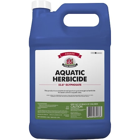 Farm General Aquatic Herbicide, Liquid, Spray Application, 1 gal, Bottle 75298