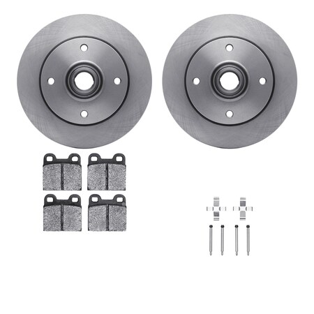 Dynamic Friction Co DFC Brake Rotor with 5000 Brake Pads and Hardware Kit 6512-74118