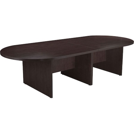Boss Racetrack Race Track Conferenc Table, 10 ft., Mahoga, 29-1/2 in H, Laminated, Mocha N137-MOC