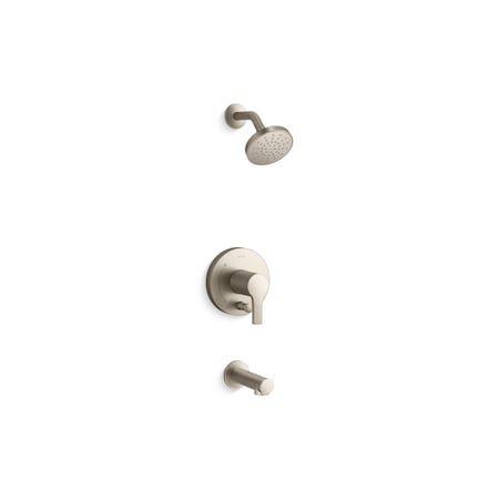 Kohler Elate Rite-Temp bath and shower trim kit with push-button diverter, 2.5 gpm T35327-4Y-BN