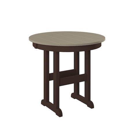 Polybird 33" ROUND TABLE          WEATHERWOOD AND TUDOR BROWN POLYBIRD P17-R
