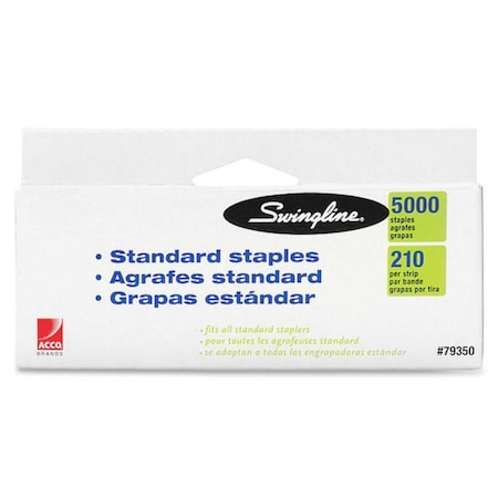Swingline 1/4 in. L Flat Crown Standard Staples 5000 pk S7079350R