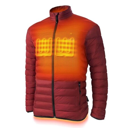 Gobi Heat Wolf Men's Heated Jacket, Red, 2XL 728614