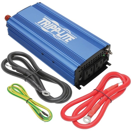 Eaton Tripp Lite Series 750W Light-Duty Compact Power Inverter with 2 AC/1 USB - 2.0A/Battery PINV750