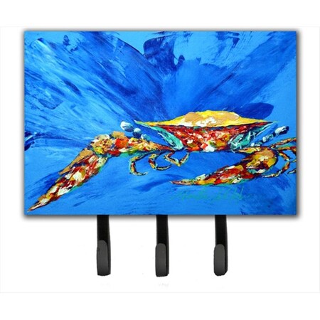 Carolines Treasures Big Spash Crab In Blue Leash Or Key Holder MW1163TH68