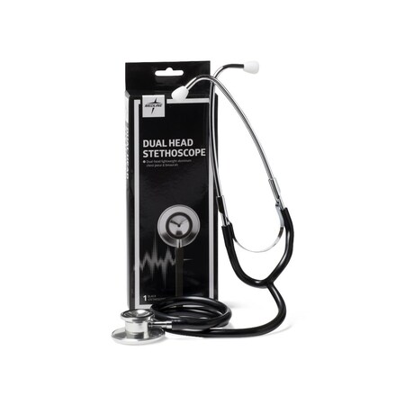 Medline Dual-Head Stethoscope , Black MDS926201