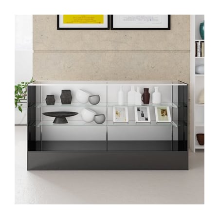 Specialty Store Services Black 70 Inch Full Vision Showcase 3442BK
