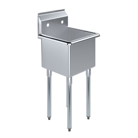 Amgood 18 in. x 18.5 in. Stainless Steel Utility Sink With 15 in. x 15 in. x 13 in. Bowl AMG SINK S1C-UT-151513-NF-Z