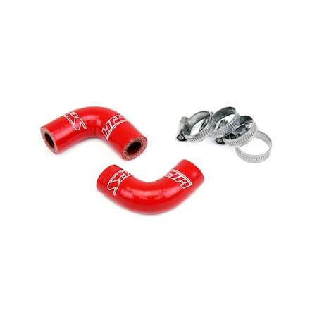 Hps Performance High Temp Reinforced Silicone Oil Cooler Coolant Elbow Hose Kit, Red,  57-2068-RED