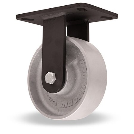 Hamilton Plate Caster, Rigid, Iron, 7 3/4"H R-HSK-6HMB