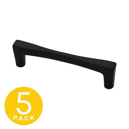 Sapphire Comet Series 3-3/4 in. 96 mm Center-to-Center Modern Black Cabinet Hardware Handle/Pull, 5PK SP-2075-96-BK-5