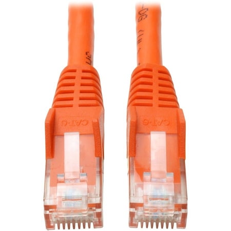Eaton Tripp Lite Series Cat6 Gigabit Snagless Molded UTP Ethernet Cable RJ45 M/M, PoE, Orange, 14 N201-014-OR