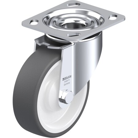 Blickle Swivel Plate Caster, PU, 5", 770 lb. LK-POTH 125KA-14