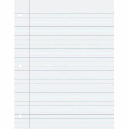 Pacon Composition Paper, 3-Hole Punched, Wide Ruled, 8.5 x 11, PK1000 P2402