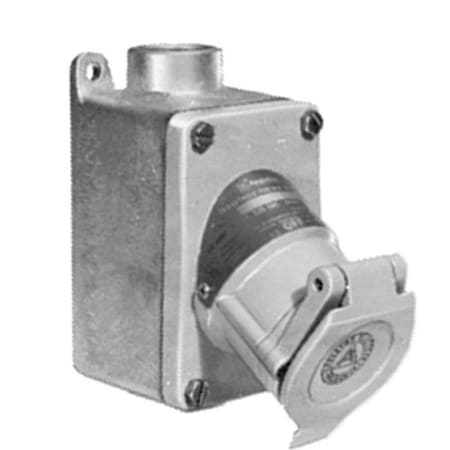 Appleton Electric Receptacle, 20A, 125VAC, Gray, Aluminum EFSC1752023
