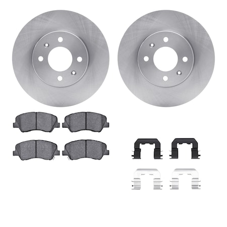 Dynamic Friction Co DFC Brake Rotor with 5000 Brake Pads and Hardware Kit 6512-03366