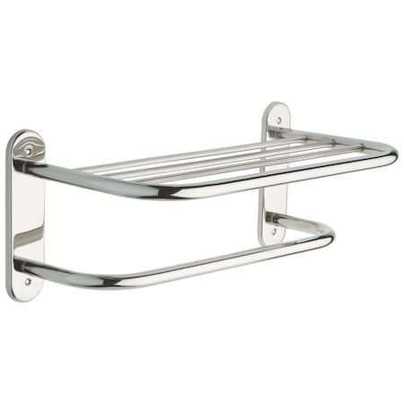 Delta 18" Metal Towel Shelf with One Bar, Exposed Mounting 43618