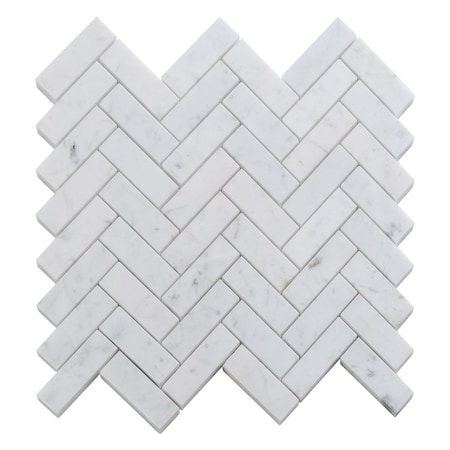 Apollo Tile 12x13 Bianco Carrara Marble Polished Floor and Wall Mosaic Tile 5.29 sqft/case, 5PK APLKB88H05PA