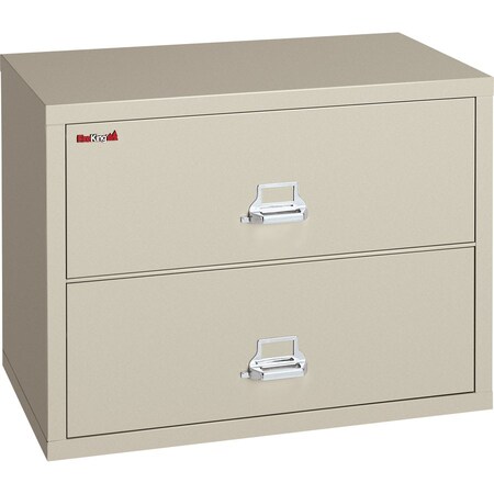Fire King Fireking Fireproof 2 Drawer Lateral File Cabinet - Letter-Legal Size 37-1/2"W x 22"D x 28"H - Black 23822CBL