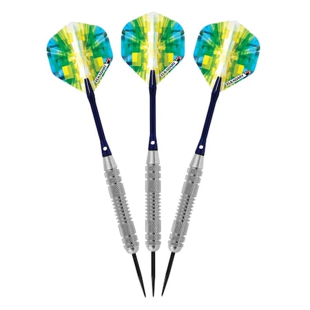 Elkadart Prism Ringed Silver Steel Tip Darts - 23 g 22-0203-23