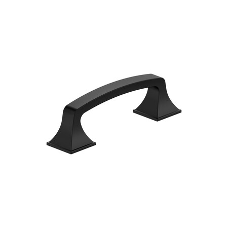 Amerock Ville 3 inch 76mm Center-to-Center Matte Black Cabinet Pull BP36778FB