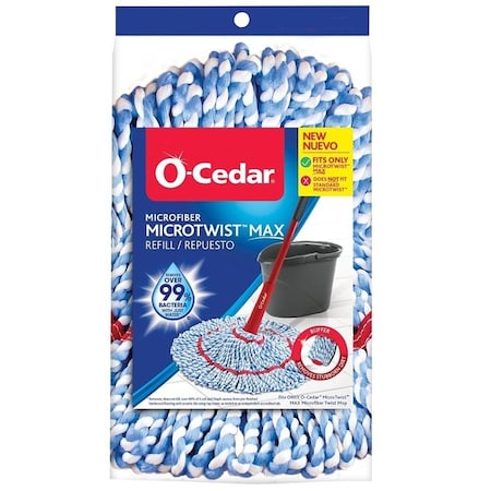 O-Cedar MicroTwist MAX Mop Refill, Microfiber, Multi-Color 170640