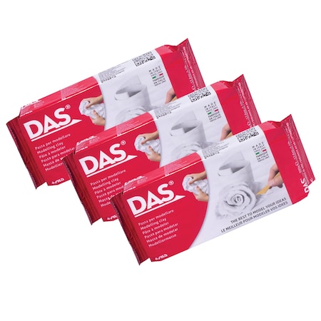 Das Modeling Clay Air Hardening, White, 1.1lb, 3PK F387000