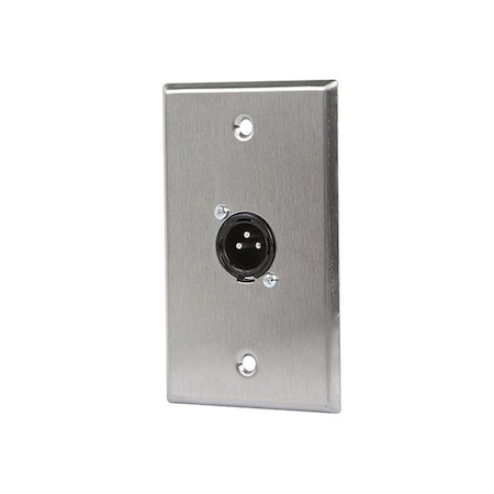 Monoprice Xlr Male 3 Pin One Port Wall Plate 7397