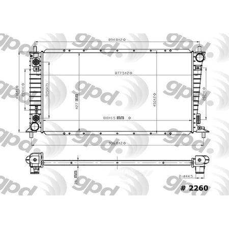 Global Parts Distributors Radiator 2260C