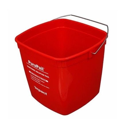 Impact Purapail Utility Bucket 6 Quart Red Sanitizing - Case of 12, 12PK 5506-6S