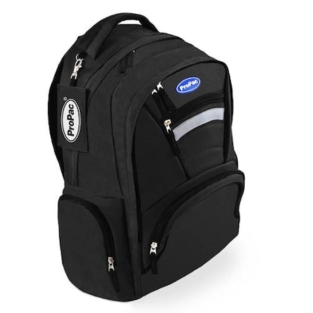 Propac Backpack, Nylon, 8" L, 11" W D2012-BLK