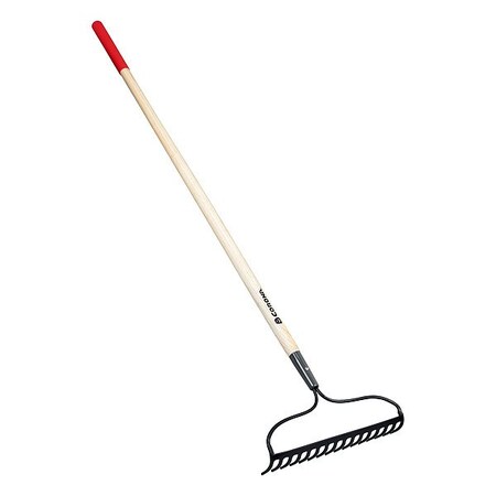 Corona Tools 16-1/2 in Steel Forged Bow Bow Rake, 16 Tines, 60 in L Wood Handle RK20002