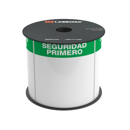 Labeltac Model Die-Cut inSeguridad Primeroin, Safety First Header Supply 4inX4in, 200 labels/roll LT44SAFE-SPAN