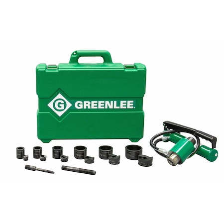 Greenlee 8 Piece Hydraulic Punch Driver Set, 10 ga. 7306SB
